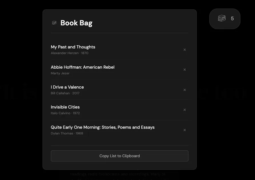 Every Epigram - book bag