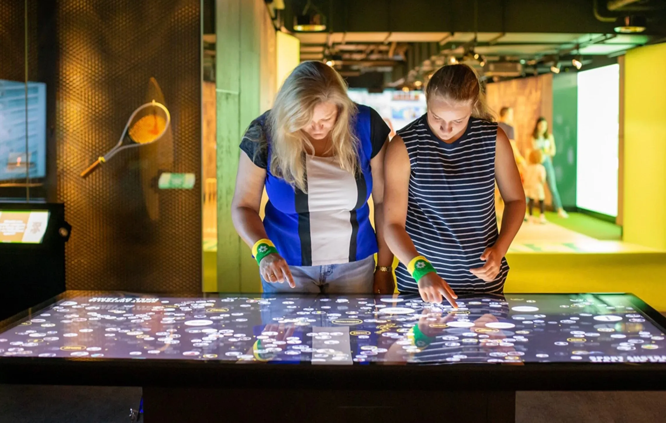 Wearable band and interactive table